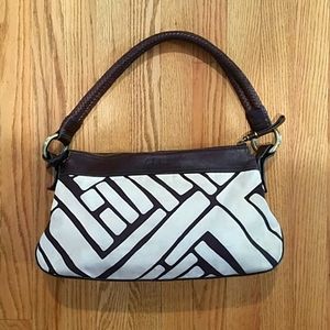 Cole Haan Leather & Canvas Hobo Shoulder Bag